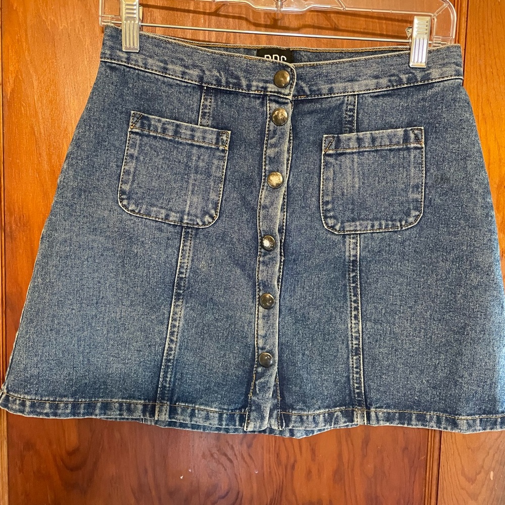 Adorable BDG Button-Up Mini Skirt